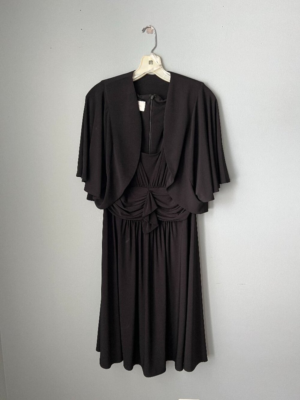 NWOT David's Bridal black knee-length formal dress, size 16
